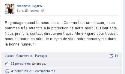 Message du Figaro